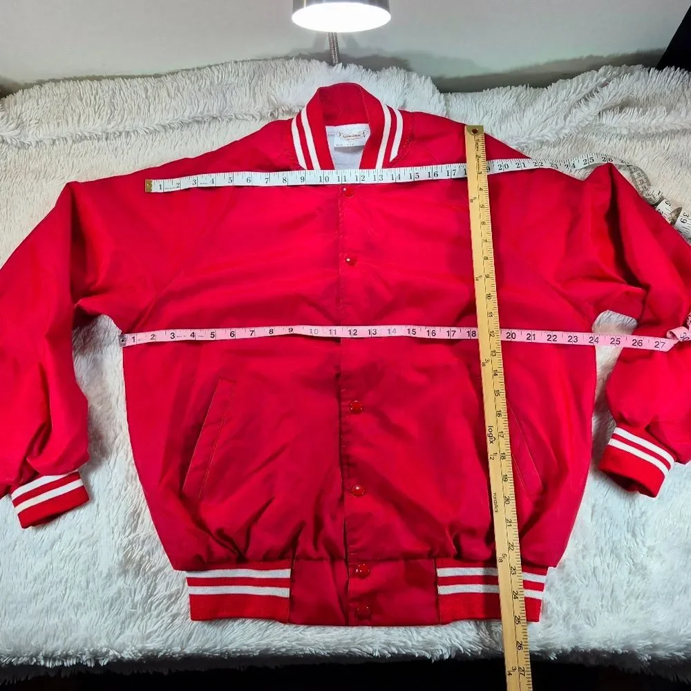 Vintage Auburn Sportswear Satin Bomber Jacket M. City TS USA NWOT Large